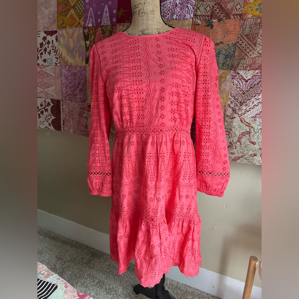 J.Crew Pink Eyelet Dress
